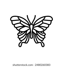 Magical Butterfly Outline Icon, Vector illustration