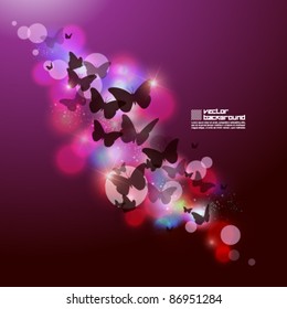 magical butterfly vector background design