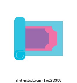 magical carpet imagination mystery magic flat icon vector illustration