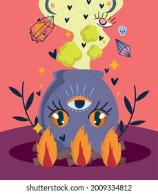 magical cauldron enchant and witchcraft