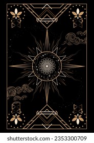 Magical Celestial Interstellar Frame Illustration