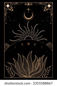 Magical Celestial Interstellar Frame Illustration