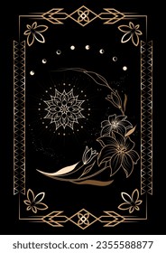 Magical Celestial Interstellar Frame Illustration