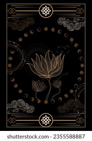 Magical Celestial Interstellar Frame Illustration
