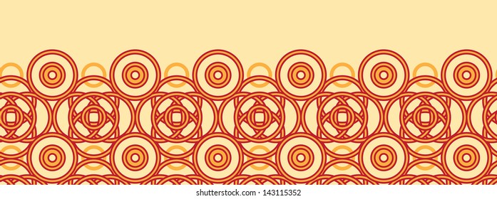Magical celtic circles horizontal seamless pattern background