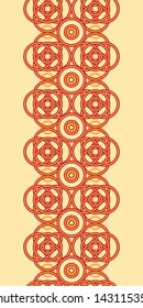 Magical celtic circles vertical seamless pattern background