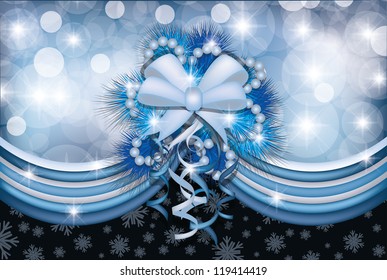 Magical Christmas card, vector illustration