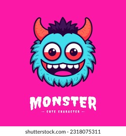 Magical creature: kawaii monster illustration, spreading smiles and happiness