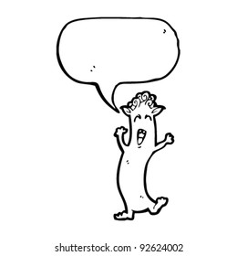magical creature with speech bubble