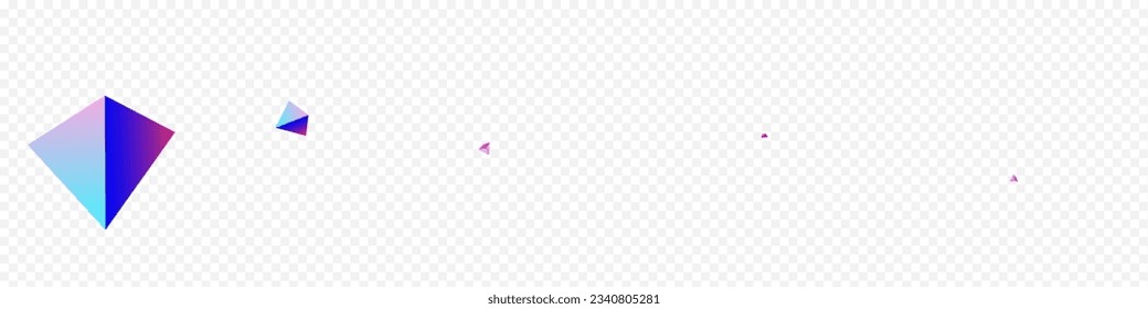 Magical Crystal Vector Panoramic Transparent Background. Cosmic Abstract Elements Pattern. Holographic Business Tetrahedron Flyer. Bright Pyramid Dynamic Design.