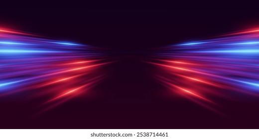 Magical dynamic movement of lines and light. Vector illustration