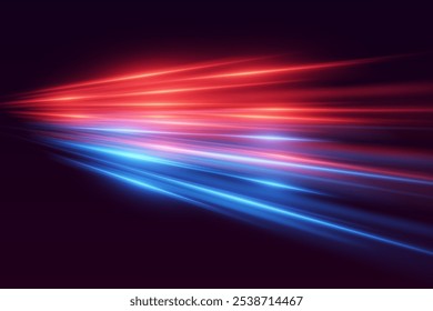 Magical dynamic movement of lines and light. Vector illustration