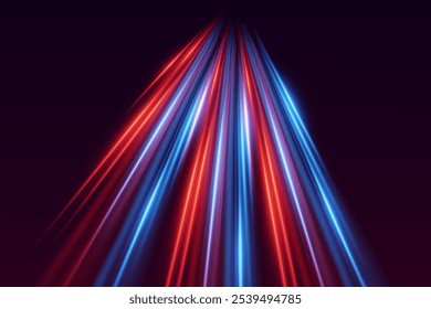 Movimento dinâmico mágico de linhas e luz.