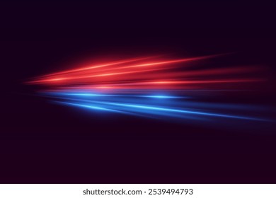 Movimiento dinámico mágico de líneas y luz.