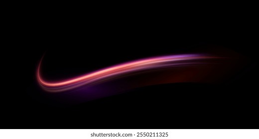 Magical dynamic swirl effect with purple shimmer for web design and fabulous user interface. Bright Twirl. Vector