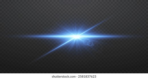 The magical effect of a flash and explosion of stars and sparks.