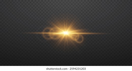 The magical effect of a flash and explosion of stars and sparks.