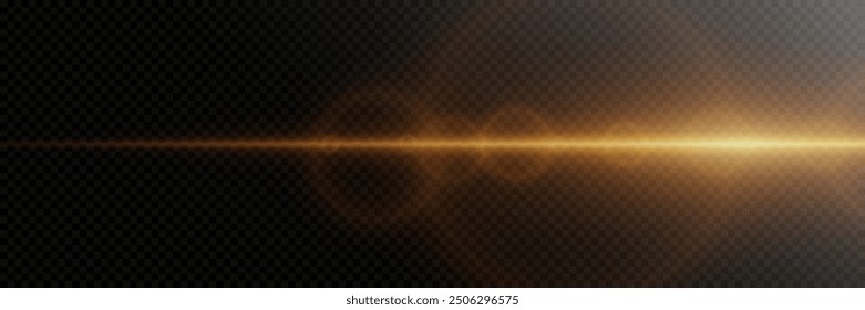El efecto mágico de una lente de luz. Un destello de luz y resplandor.