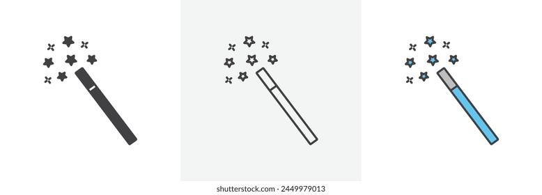Magical Effects Icon Set with Sparkles, Glows, and Light Burst Effects