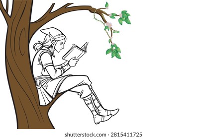 Magical elf character and