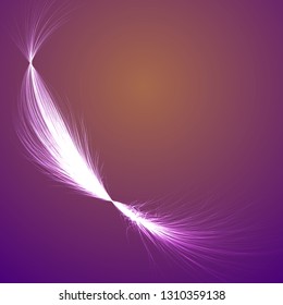 Magical explosion of bright lines from the center, bright postcard vector illustration. The concept of the beginning of life, the beginning of the project.