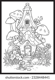 Magical Fairy Houses Coloring page