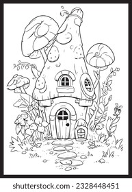 Magical Fairy Houses Coloring page
