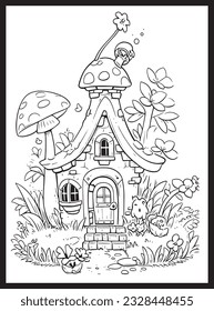 Magical Fairy Houses Coloring page