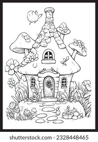Magical Fairy Houses Coloring page