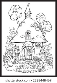 Magical Fairy Houses Coloring page
