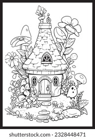 Magical Fairy Houses Coloring page