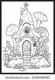Magical Fairy Houses Coloring page