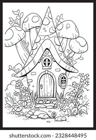 Magical Fairy Houses Coloring page