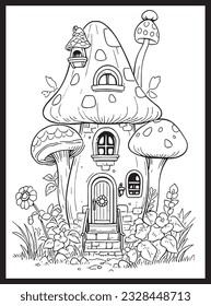 Magical Fairy Houses Coloring page