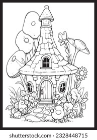 Magical Fairy Houses Coloring page