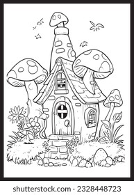 Magical Fairy Houses Coloring page