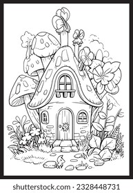 Magical Fairy Houses Coloring page
