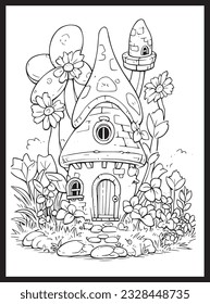 Magical Fairy Houses Coloring page