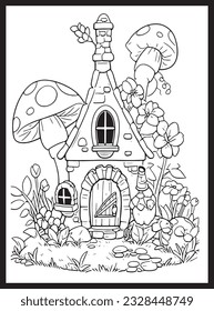 Magical Fairy Houses Coloring page