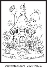 Magical Fairy Houses Coloring page