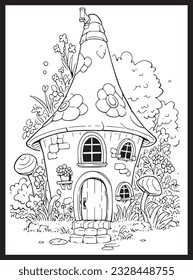 Magical Fairy Houses Coloring page