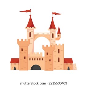 Magical fairytale castle. Vector illustration