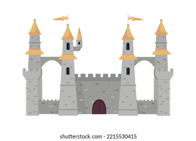 Magical fairytale castle. Vector illustration