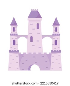 Magical fairytale castle. Vector illustration