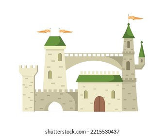 Magical fairytale castle. Vector illustration