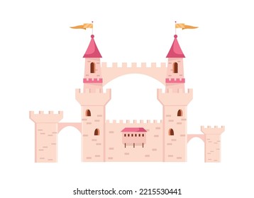 Magical fairytale castle. Vector illustration