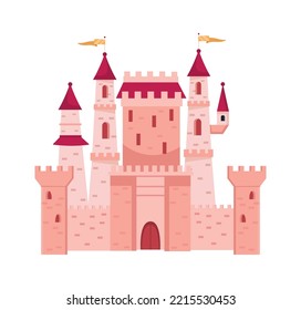 Magical fairytale castle. Vector illustration