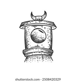 Magical fantasy hand drawn vintage engraving. Vector illustration