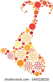 
Magical floral circle animals in red, orange and yellow colors is perfect for your party invites, crafts, nursery illustration, fashion, t-shirts, web, stationary, card making projects, design ,