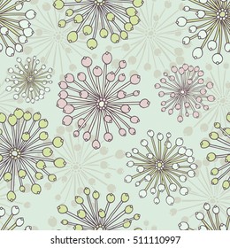 Magical floral seamless pattern.